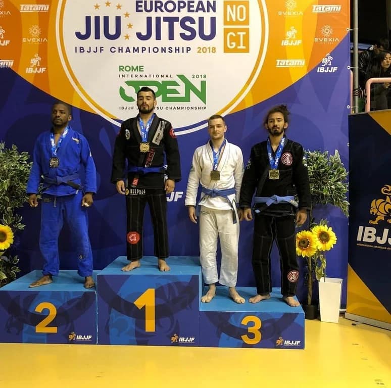 Podio del Europeo No-Gi IBJJF 2018